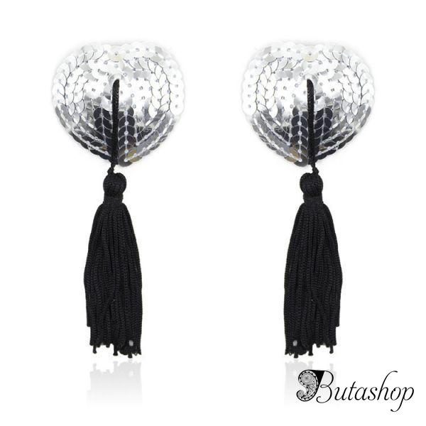 Блестящие стикини на соски с паетками - www.butashop.com