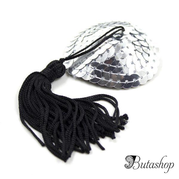 Блестящие стикини на соски с паетками - www.butashop.com