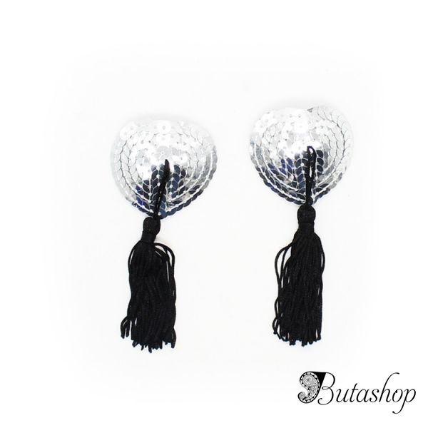 Блестящие стикини на соски с паетками - www.butashop.com