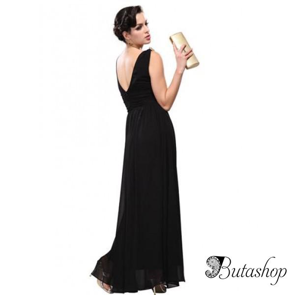 РАСПРОДАЖА! Вечернее платье с завышенной талией черное - www.butashop.com