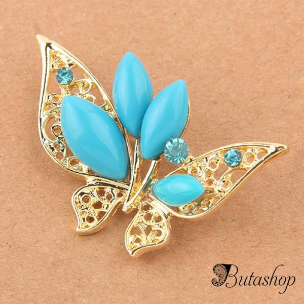 РАСПРОДАЖА! Брошь - Золотая бабочка - www.butashop.com