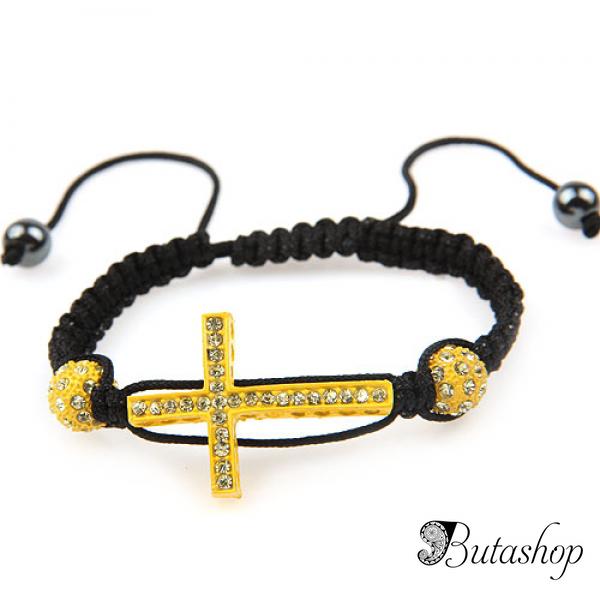 РАСПРОДАЖА! Тканный браслет с крестиком - www.butashop.com