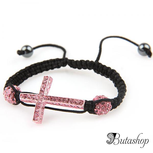 РАСПРОДАЖА! Тканный браслет с крестиком - www.butashop.com
