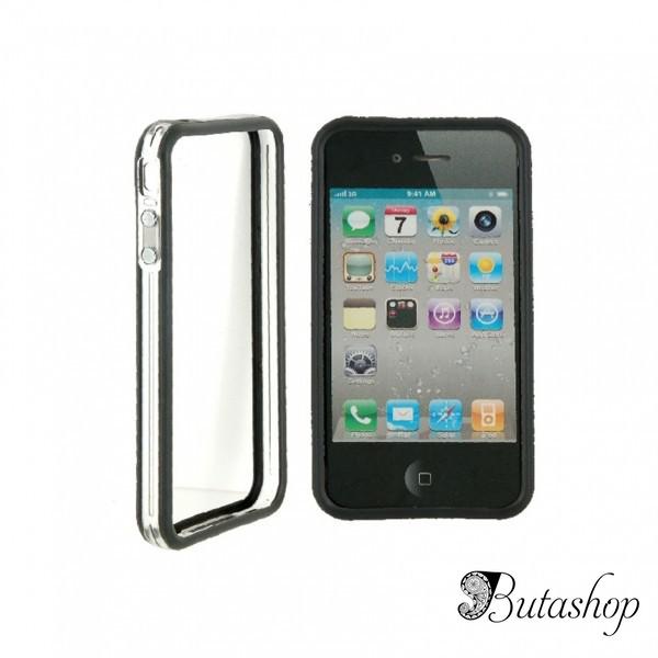 РАСПРОДАЖА! CO-49 Plastic Protective Ultra-slim iPhone 4G Bumper Frame Skin Case Cover with Power Switch Volume Control - www.butashop.com