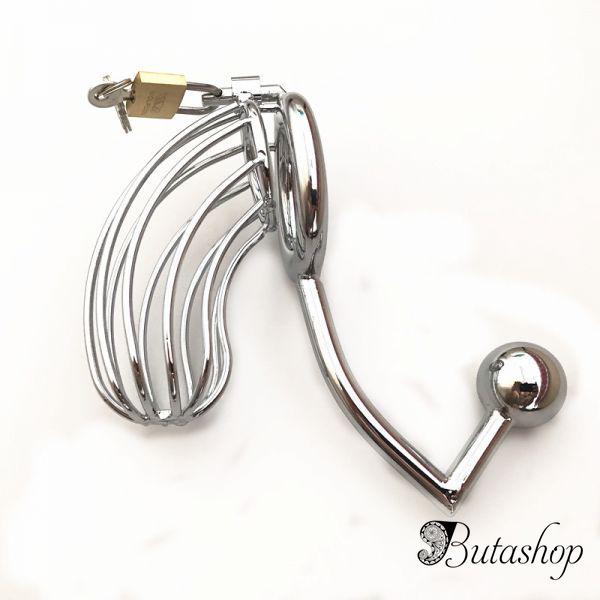 Мужской пояс верности с анальным крюком - www.butashop.com