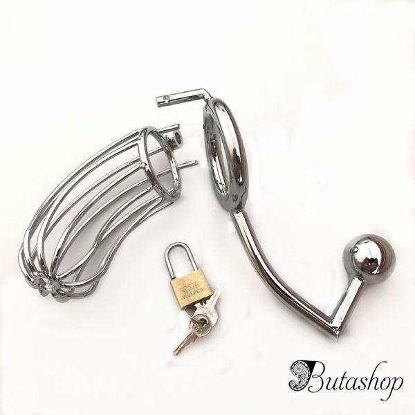 Мужской пояс верности с анальным крюком - www.butashop.com