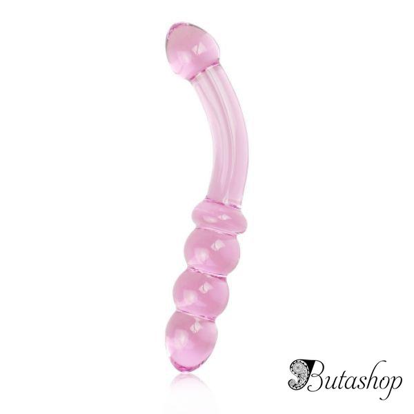 Фаллоимитатор Glass Romance из розового стекла - www.butashop.com