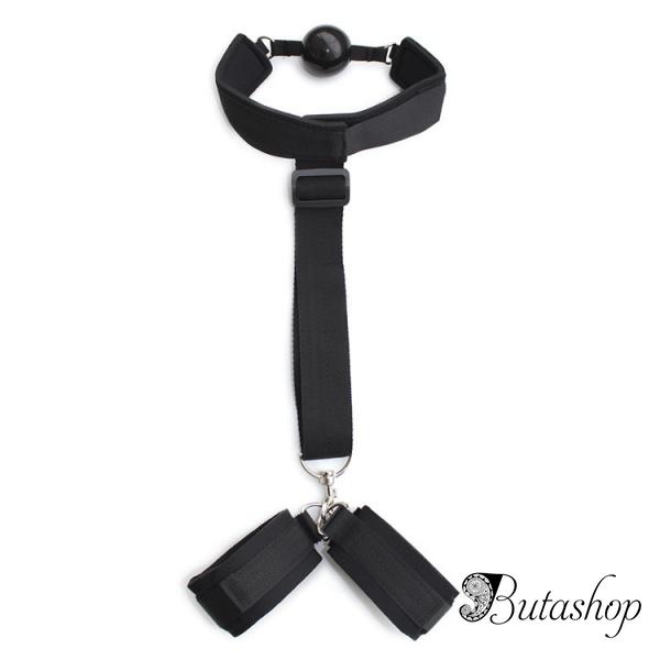 Фиксаторы Fetish Fantasy Series Gag & Wrist Restraint черные - www.butashop.com