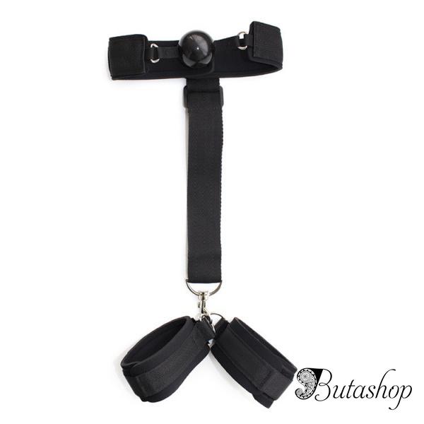 Фиксаторы Fetish Fantasy Series Gag & Wrist Restraint черные - www.butashop.com