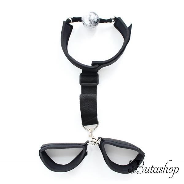 Фиксаторы Fetish Fantasy Series Gag & Wrist Restraint черные - www.butashop.com