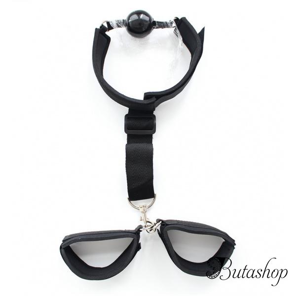 Фиксаторы Fetish Fantasy Series Gag & Wrist Restraint черные - www.butashop.com