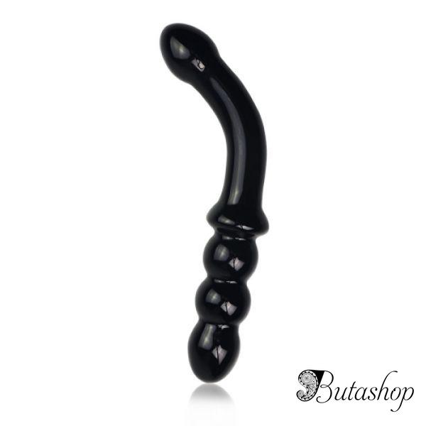 Фаллоимитатор Glass Romance из черного стекла - www.butashop.com