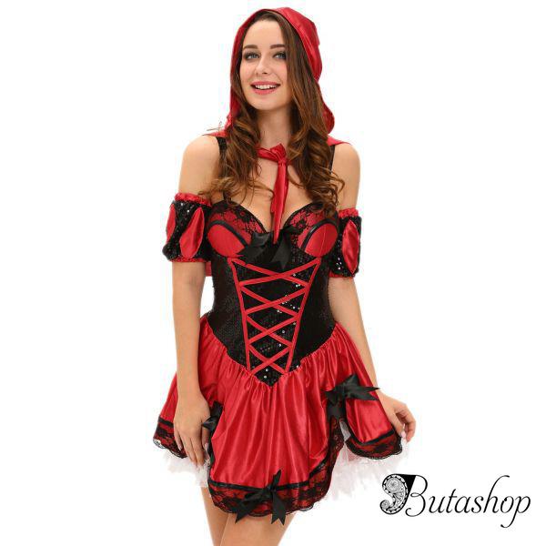 Костюм красной шапочки с ажурным кружевом - www.butashop.com