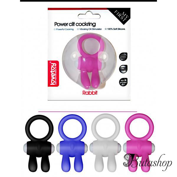 Розовое эрекционное кольцо с вибрацией Power Clit Cockring Rabbit - www.butashop.com