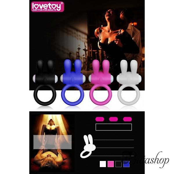 Розовое эрекционное кольцо с вибрацией Power Clit Cockring Rabbit - www.butashop.com