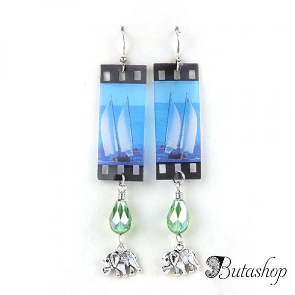 РАСПРОДАЖА! Кристальные серьги - Слоники - www.butashop.com