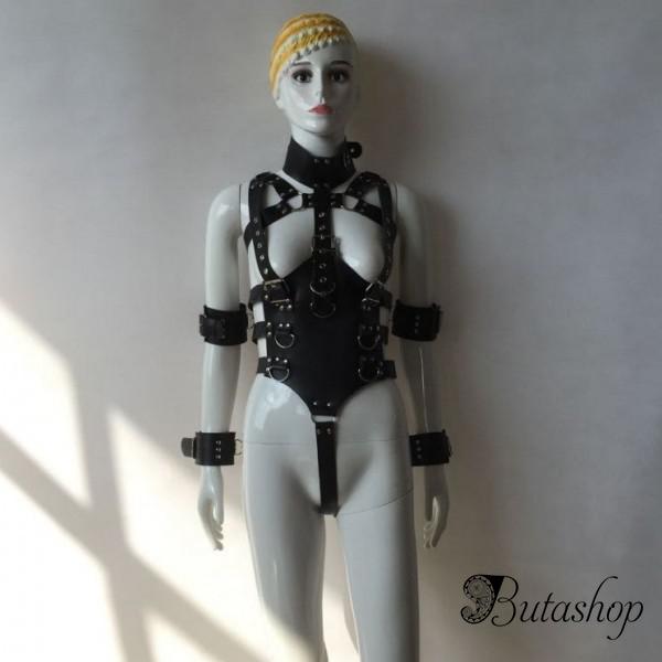 Бондаж для тела из качественных кожаных ремней - www.butashop.com