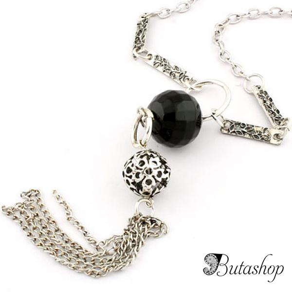 РАСПРОДАЖА! Красивое ожерелье с черным камнем - www.butashop.com