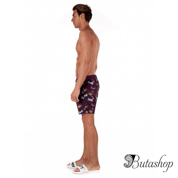 Мужские плавательные шорты Scotch & Soda Swim Shorts-Bordeaux - www.butashop.com