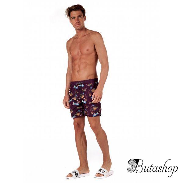 Мужские плавательные шорты Scotch & Soda Swim Shorts-Bordeaux - www.butashop.com