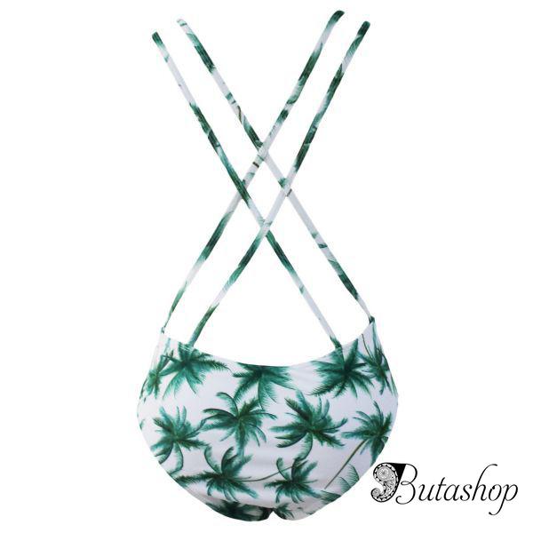 Цельный купальник пальмовый остров - www.butashop.com