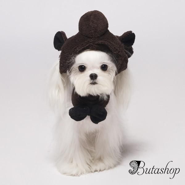 РАСПРОДАЖА! Шапочка плюшевая и бабочка, набор для собак - www.butashop.com