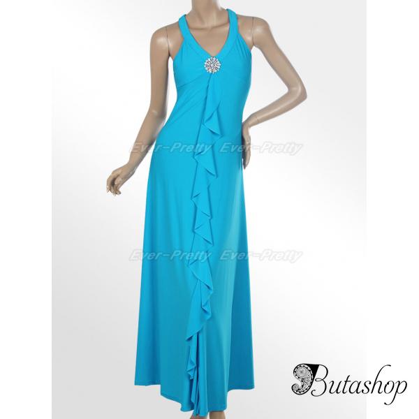РАСПРОДАЖА! Элегантное голубое платье - www.butashop.com