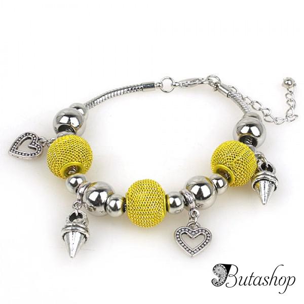 РАСПРОДАЖА! Стильный браслет с сердечками - www.butashop.com