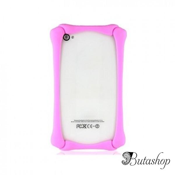 РАСПРОДАЖА! Silicone Protective Frame for iPhone 4/4S (Pink) - www.butashop.com