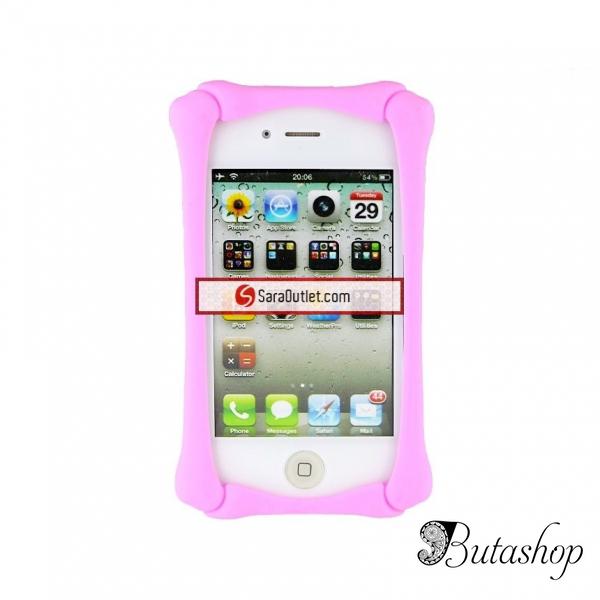 РАСПРОДАЖА! Silicone Protective Frame for iPhone 4/4S (Pink) - www.butashop.com