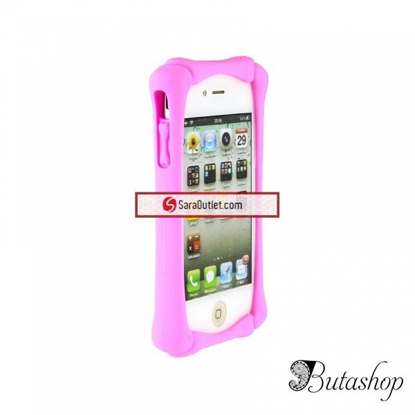 РАСПРОДАЖА! Silicone Protective Frame for iPhone 4/4S (Pink) - www.butashop.com