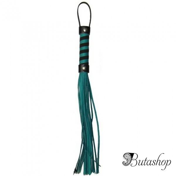 Строгая кожаная плеть зеленая - www.butashop.com