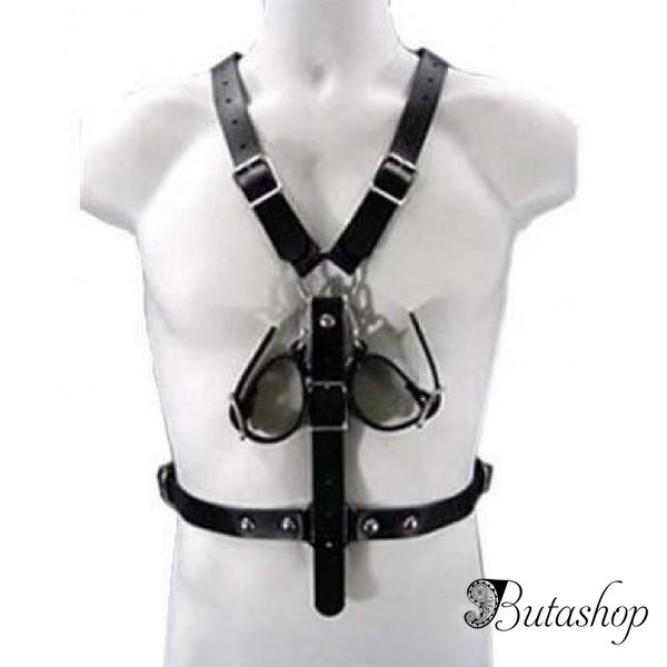 Черная мужская упряжка R-30 - www.butashop.com