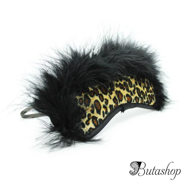 Леопардовая маска с пушком - www.butashop.com