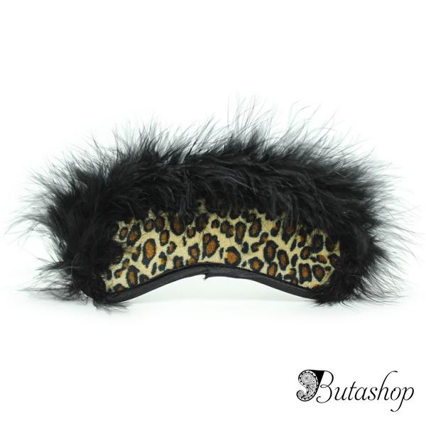 Леопардовая маска с пушком - www.butashop.com
