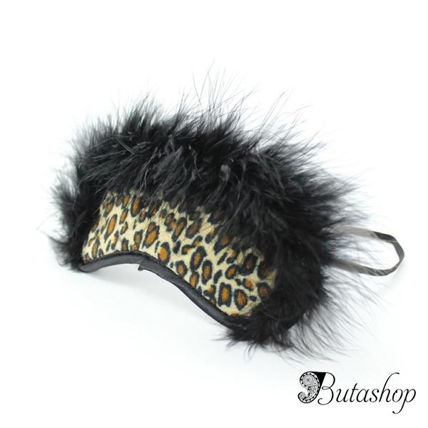 Леопардовая маска с пушком - www.butashop.com