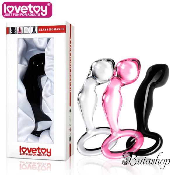 Стеклянный розовый фаллоимитатор - www.butashop.com