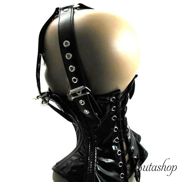 Черный намордник из экокожи - www.butashop.com