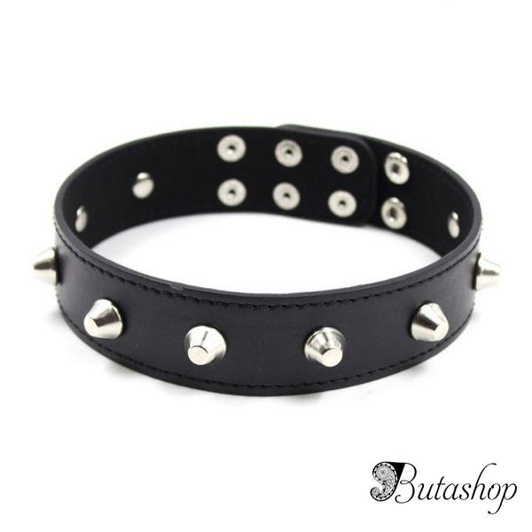Классический ошейник с заклепками - www.butashop.com