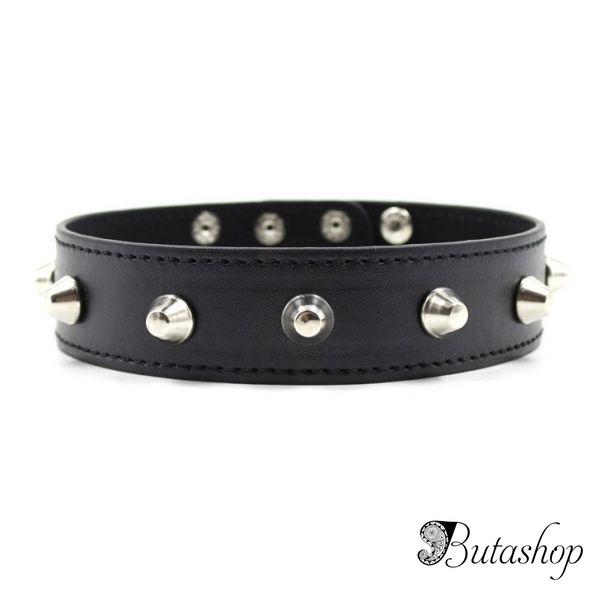 Классический ошейник с заклепками - www.butashop.com