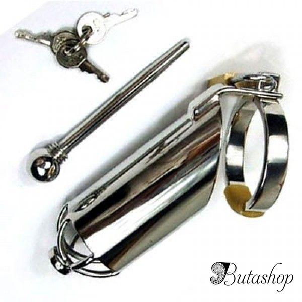 Мужской пояс верности с уретральной растяжкой для пениса ZA002 - www.butashop.com