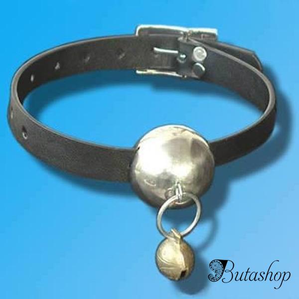 Кожаный кляп с металическим шариком - www.butashop.com