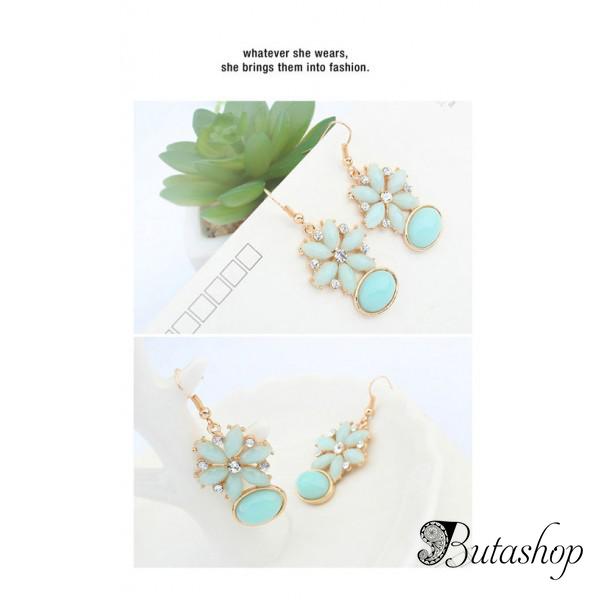 РАСПРОДАЖА! Голубые вечерние серьги - www.butashop.com