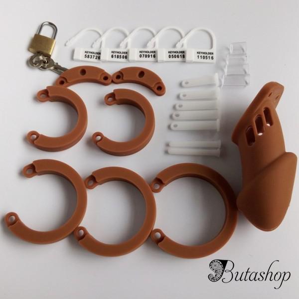 Силиконовый пояс верности CB-6000 (коричневый) - www.butashop.com