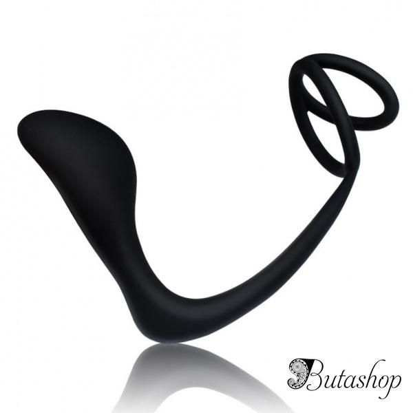 Силиконовые два кольца + анальная пробка стимулятор простаты - www.butashop.com