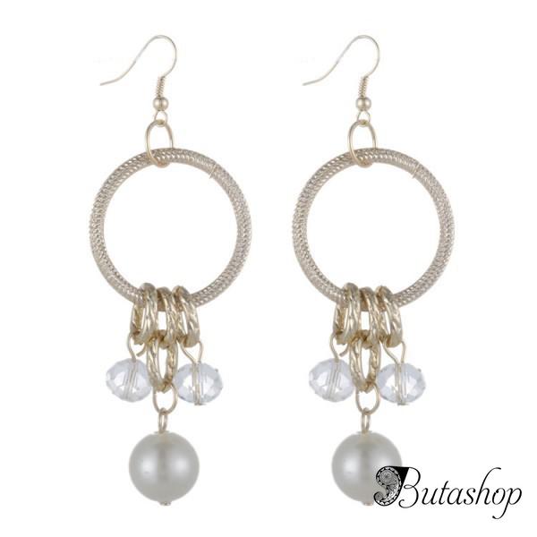 РАСПРОДАЖА! Вечерние серьги с перламутром - www.butashop.com