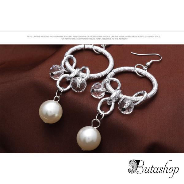 РАСПРОДАЖА! Вечерние серьги с перламутром - www.butashop.com