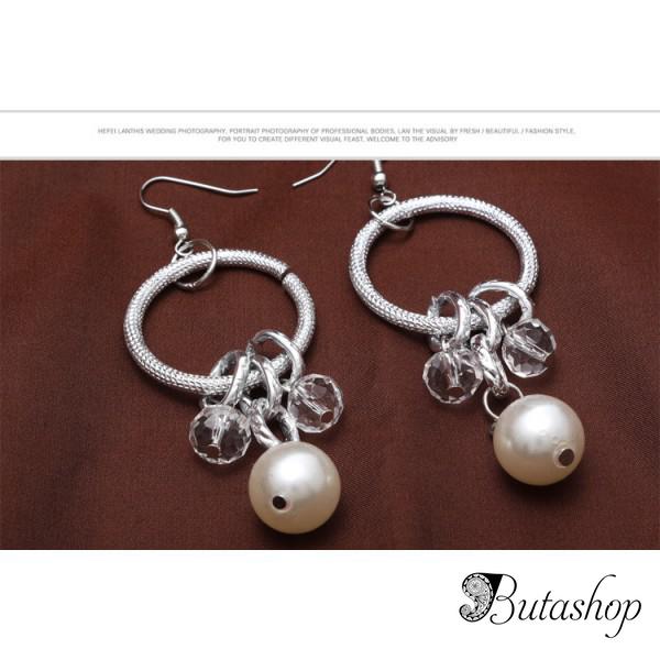 РАСПРОДАЖА! Вечерние серьги с перламутром - www.butashop.com