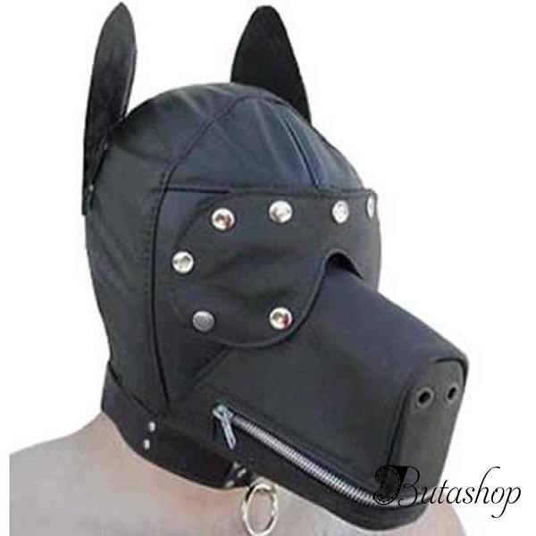 Черный намордник в форме собаки - www.butashop.com