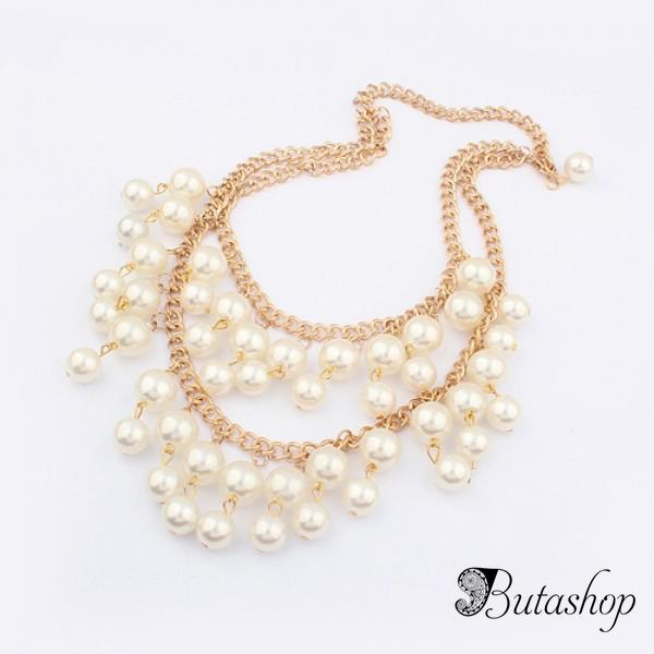 РАСПРОДАЖА! Двойное жемчужное ожерелье - www.butashop.com